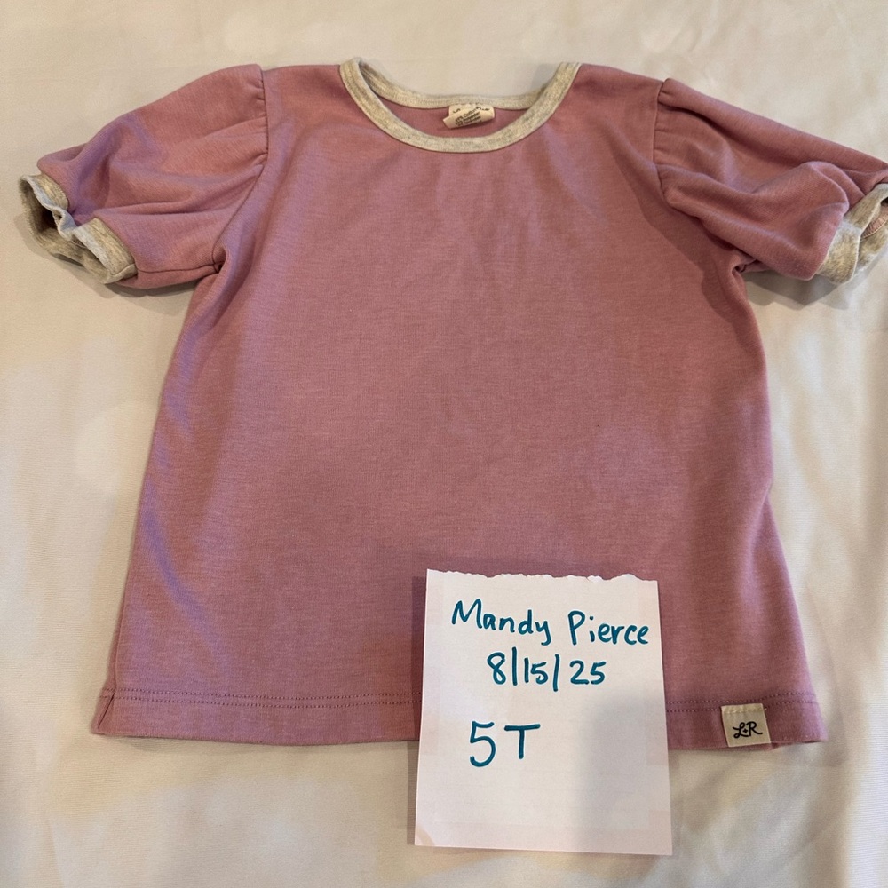 Little Road Co. 5T Kids Shirt with Puff Sleeves